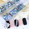 6 сеток Голографические геометрические пайетки для украшения ногтей, Глиттер Ромбы, Круглые хлопья DIY материалы для дизайна ногтей, для женщин и девушек Декоративные элементы