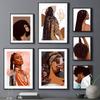 Wall Art Canvas Painting Fashion Black Girl Hair Salon Champagne Living Room Decoration Posters And Prints Home Wall Pictures