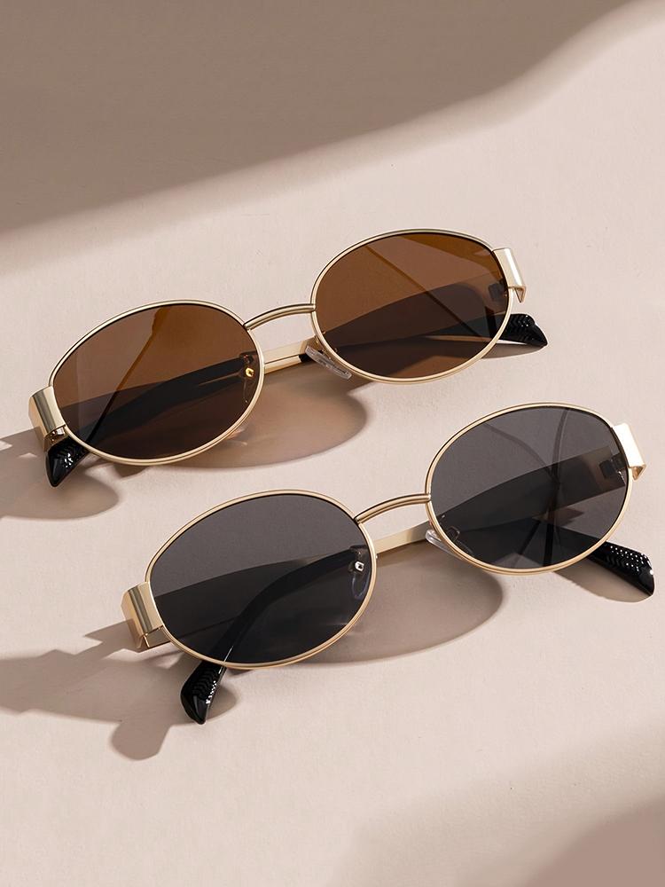 1/2 шт. S Модные женские солнцезащитные очки в стиле бохо в ретро-стиле с овальной металлической оправой, классические уличные солнцезащитные очки для мужчин, повседневные очки, аксессуары для очков.