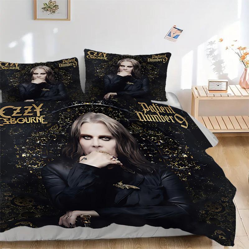 Ozzy Osbourne Patient Number 9 Print 3Pcs Bedding Setduvet Cover With 2 Bedropillowcase Home Birthday Gift