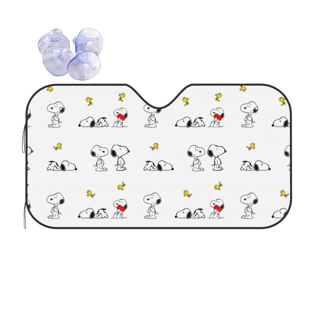 Snoopys Anime Windshield Sunshade Cartoon Dog Funny Cover Front Block Window 70x130cm Sunshade Visor Solar Protect