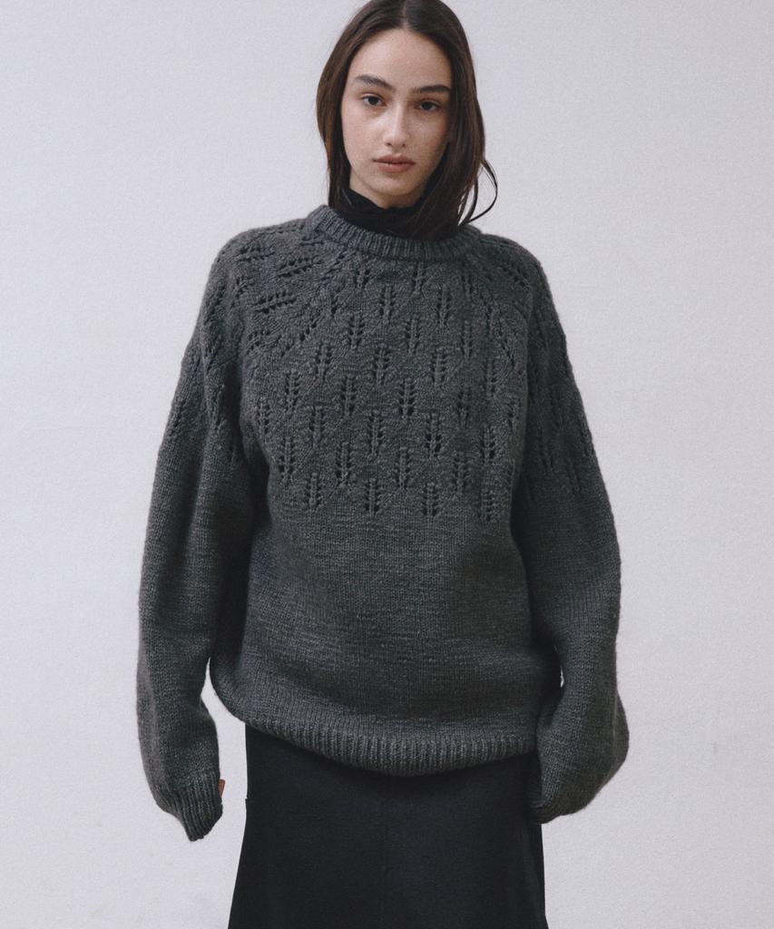 MIDNLOW Covent Wool Sweater (Grey)