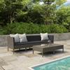 Day and Night - Day and Night Garden Furniture Set 6 Pieces and Gray Synthetic Rattan Cushions