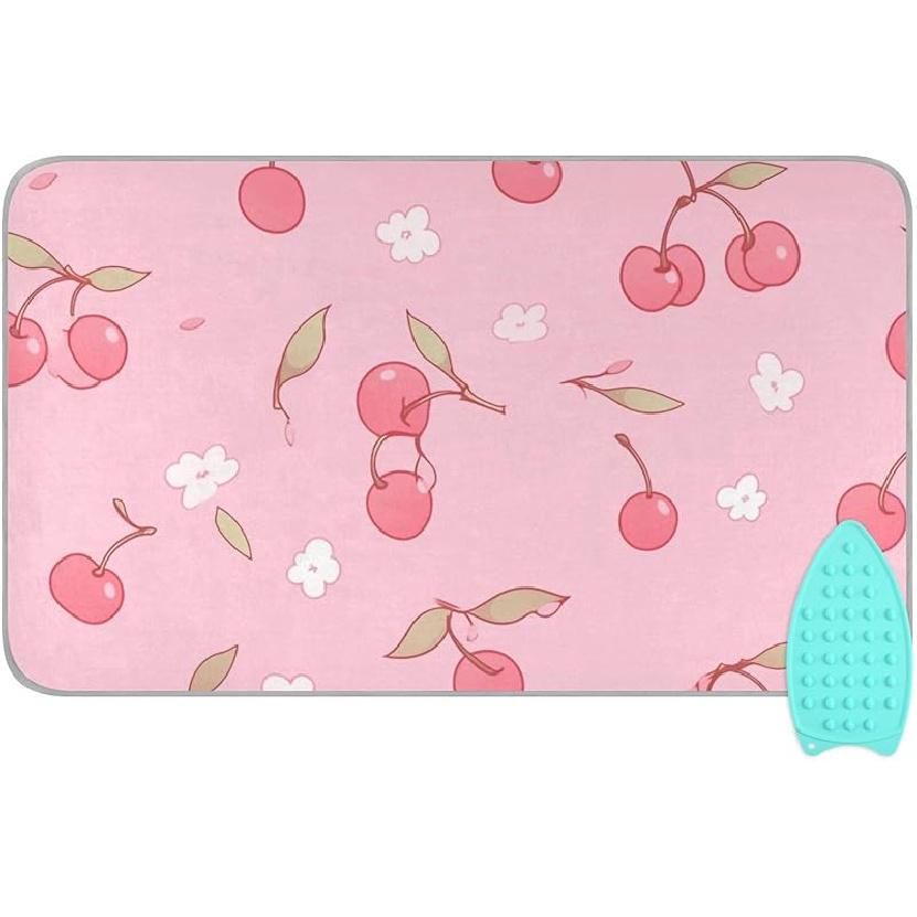 Коврик для глажки для стола Портативное дорожное одеяло для глажки Чехлы для гладильной доски Коврик для прессования Подушки для термопресса 27,6x47,2 дюйма Серые цветы