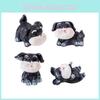 Cute Schnauzer Resin Figures For Car Dashboard Desktop Cartoon Animal Decor