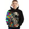Cool Gamepad Print Boys Casual Long Sleeve Hoodies Boys Sweatshirt Fall Spring Hoodie Tops Outdoor Colorful Children's Clothing