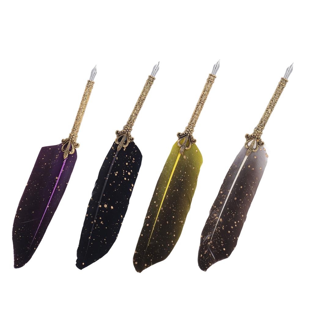 Набор ручек с 5 сменными наконечниками, ручка для открывания писем, набор гусиных ручек для пустых бутылок