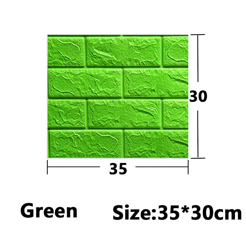 Self-adhesive 3D Wall Stickers of Brick Wall Stickers for Children's Room Warm Bedroom 5PCS 35x30cm/13.7x11.8inch