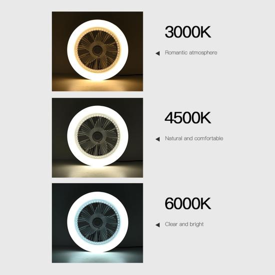 Потолочный вентилятор 2-в-1 со светодиодной подсветкой, пультом дистанционного управления, 3 режима скорости, низкий уровень шума, сверхяркая лампа без мерцания, потолочный вентилятор
