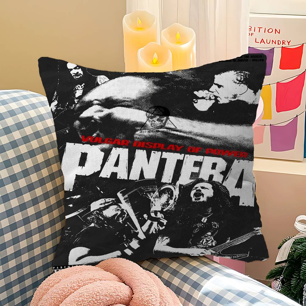 P-Pantera Рок-группа Наволочка Полиэстер Подушки для дивана Декоративные подушки для бросания Украшение дома Наволочка