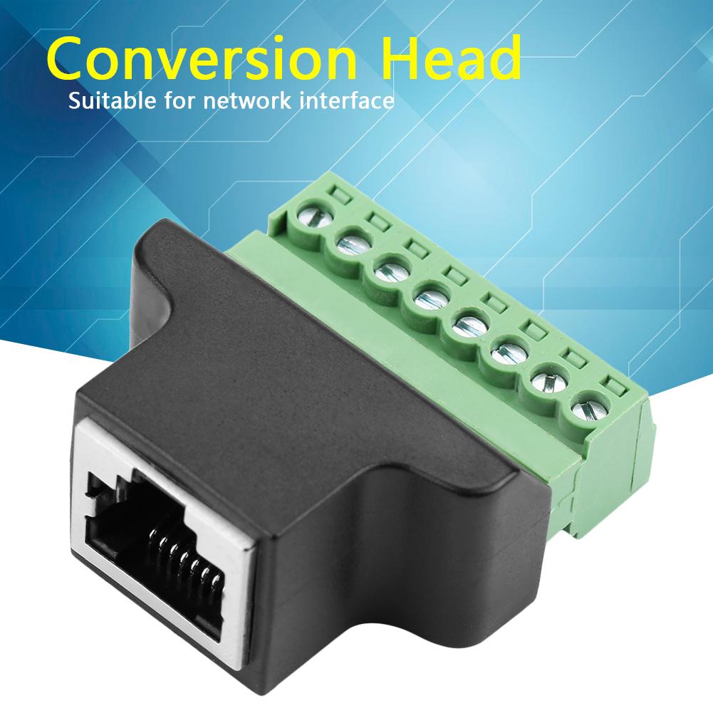 Ethernet RJ45 Female To Screw Terminal 8 Pin CCTV Digital DVR Адаптер Разъем