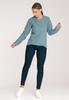 Bluza Sweterkowa - Sweter Z Wełną - Sweter Miętowy M1044 Rozmiar L