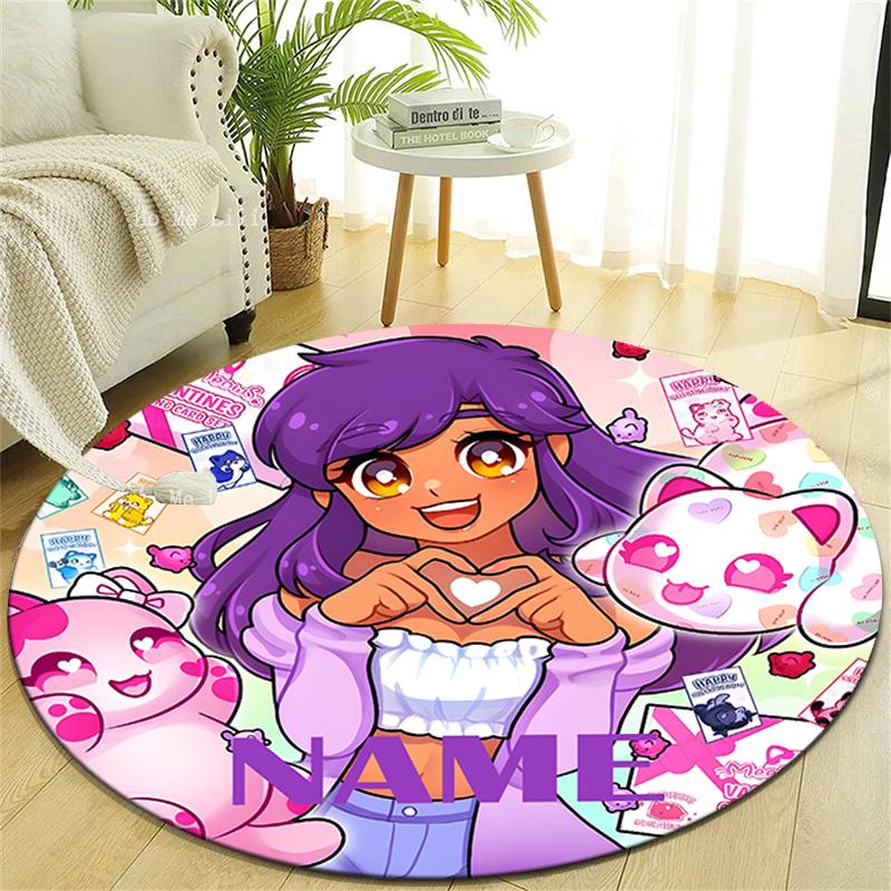 Personalized A-AphmauS Round Chair Office Rug - Perfect for Mat, Office Chair & More - Ideal Gift for Birthdays and Holidays