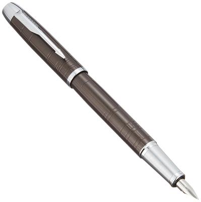 PARKER Премиальная ручка-перьевая металлическая коричневая CT, перо M, официально импортированная, IM, S0949700, двойного использования,