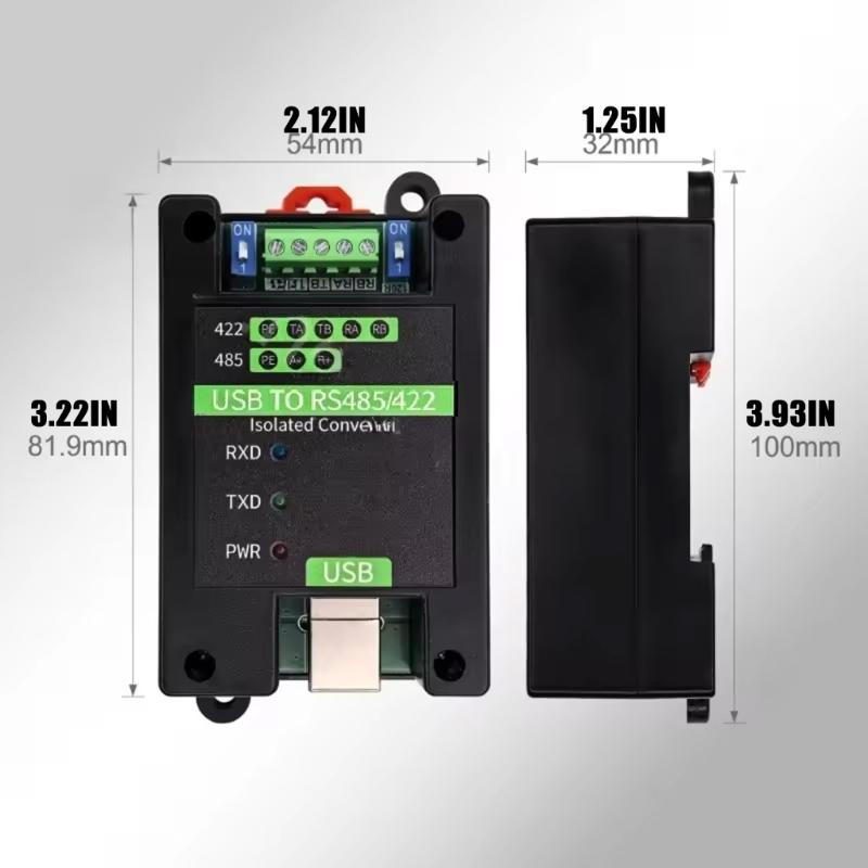 Промышленные USB-адаптеры RS485 с передачей на большие расстояния 1200 м, защита IP30, для использования в системах автоматического управления