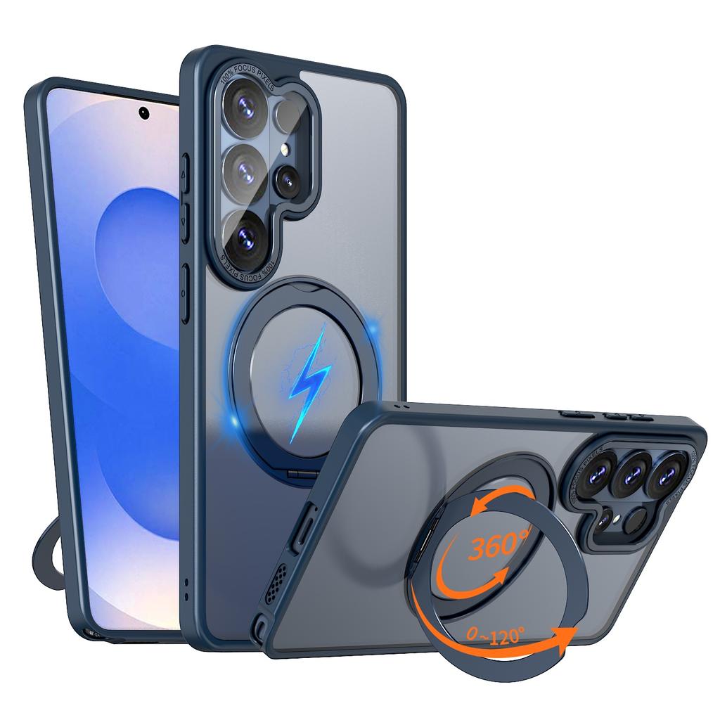 Чехол-подставка с вращением на 360° TPU для Magsafe PC для Samsung Galaxy S26 Ultra Plus S25 S24 ultra plus FE S25 Edge Металлическая крышка-держатель