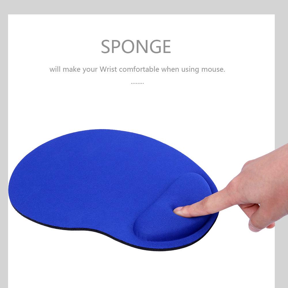 VAORLO Черный тонкий коврик для мыши на запястье, коврик для оптического трекбола, коврик для мыши, игровой компьютер