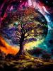 5D Diy Diamond Painting Tree Embroidery Mosaic Fantasy Landscape Full Square Round Home Decor