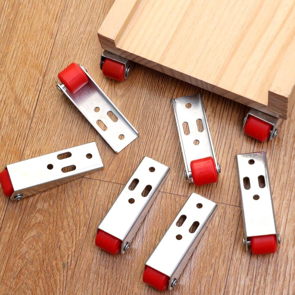 Направляющий ролик бокового крепления Опора для мобильной двери Поворотное колесо Мебельная роликовая опора для 1/2 шт.