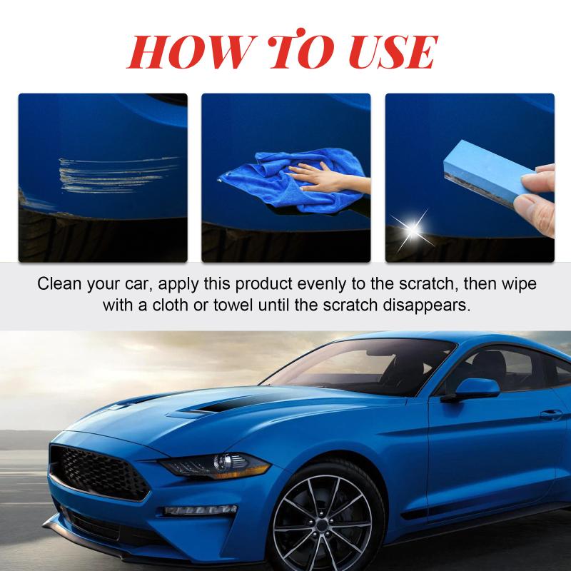 Paint Friendly Car Remover Paste Includes Soft Cloth and Sponge Fast Auto Polish for All Color Surfaces at Home