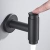 Black 304 Stainless Steel Faucet For Washing Machine Wall Mounted Balcony Mop Pool Tap Press Switch Single Cold Tap