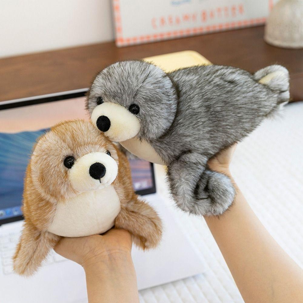 Fluffy Sea World Animal Stuffed Dolls Soft Seal Stuffed Animal  Birthday Parties