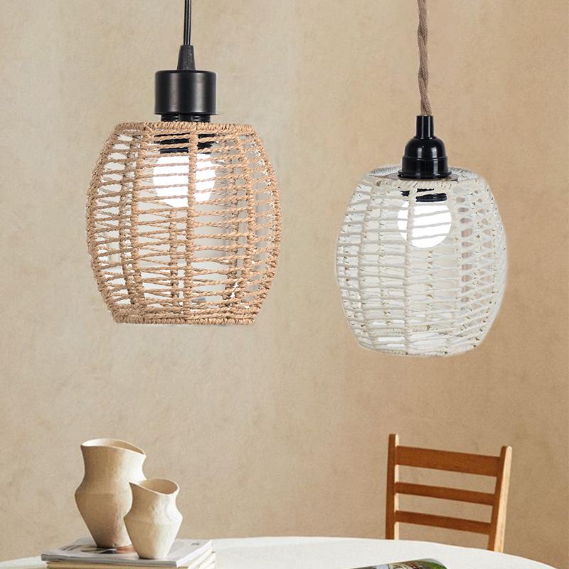 1шт люстра абажур новый китайский стиль абажур ресторан тушеное мясо с овощами магазин бумажная веревка креативное кафе ручная работа плетение B&B