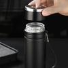 Durable 500ml Black Water Cup Memorial Tea Separation Insulation Cup One Click Open Lid Vacuum Flask