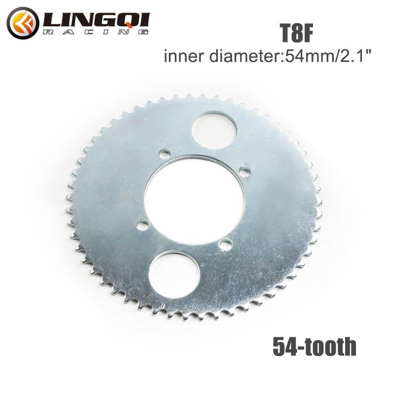 LINGQI Pit Dirt Bike Motorcycle T8F Front Rear Chian Sprocket 36T 54T 64T Teeth ATV Chain Gear Plate for Mini Pocket Bike Moto