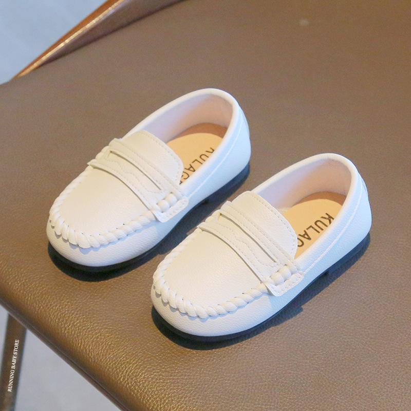 Elegant Boys Loafers Soft Moccasins Spring Autumn Kids Faux Leather Shoes Boy Slip on Flats New Lightweight Driving Shoes I03156