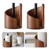 Настольный держатель для бумажных полотенец Противоскользящая подставка из дерева манго Стойка для рулона полотенец Большая вместимость Устойчивый диспенсер для бумаги для кухни ванной