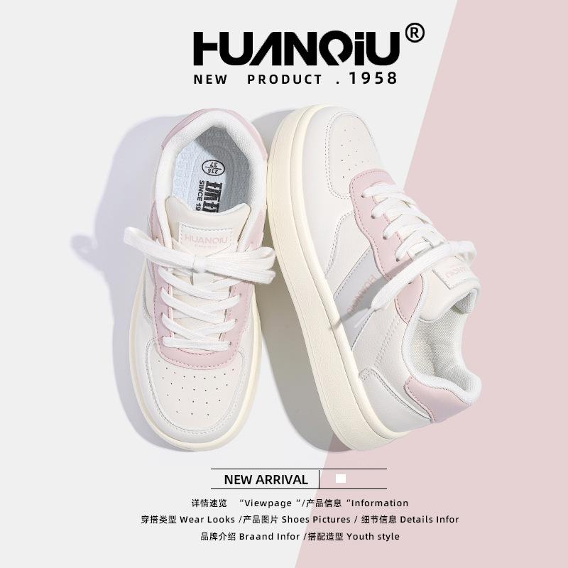 Глобальные туфли на толстой подошве ZHQ68130 новые популярные весенние туфли женские универсальные маленькие белые туфли повседневные кеды