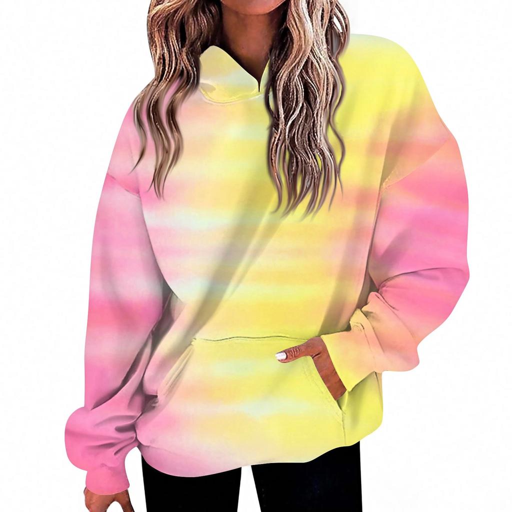 Женская мода Повседневный топ с V-образным вырезом и длинными рукавами с принтом