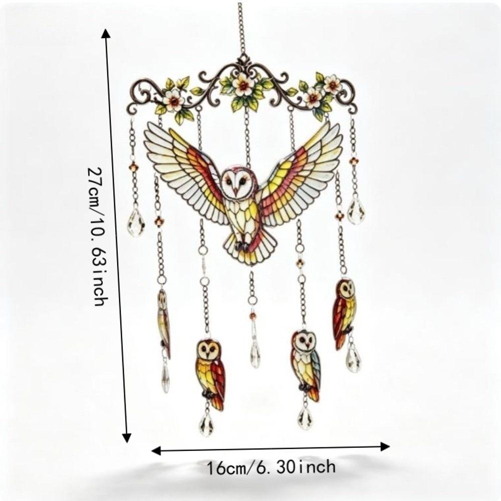 Colorful Bird Hanging Ornaments 2D Flat Home Decoration Crafts Hummingbird Wind Chime Courtyard