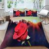 Red Rose Bedding Set Couple Quilt Cover Pillow Cover Bed Sheet/Double Layer Full Size 2/3 Bedding Set Home Decoration