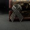 Black  Ribbon Brooch Pins For Women Men Elegant  Lapel Pin Decoration Accessories Party Jewelry Gift