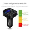 HandsfreeBluetooth 4.2 Car Kit FM Transmitter MP3 Player Support TF Card U Disk QC2.0 3.1A Fast Dual USB Charger Power Adapter
