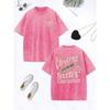 Coastal Surf Catch The Wave California Prints Washed T-Shirt Women Cotton Oversize Tops Distressed O-Neck T Shirt Summer Clothes