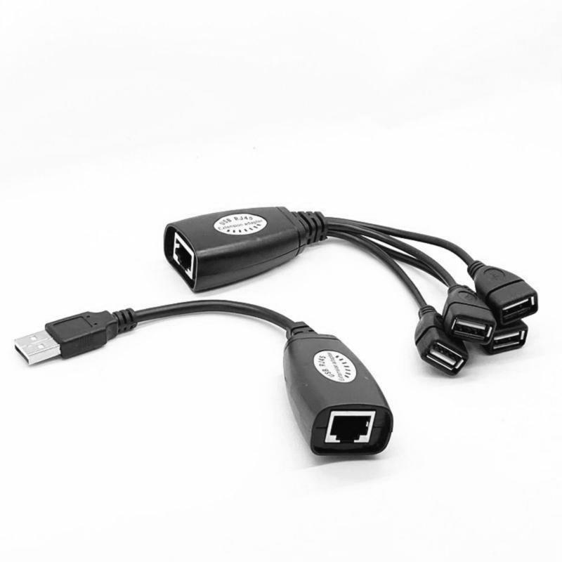 Долговечность 4-портовый USB по кабелю Cat6 50 метров USB-удлинитель по витой паре для стабильной передачи данных