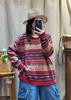 Women's Jacquard Sweater - 2026 Autumn/Winter Korean Style, Loose Fit, Casual Round Neck Pullover Knitwear