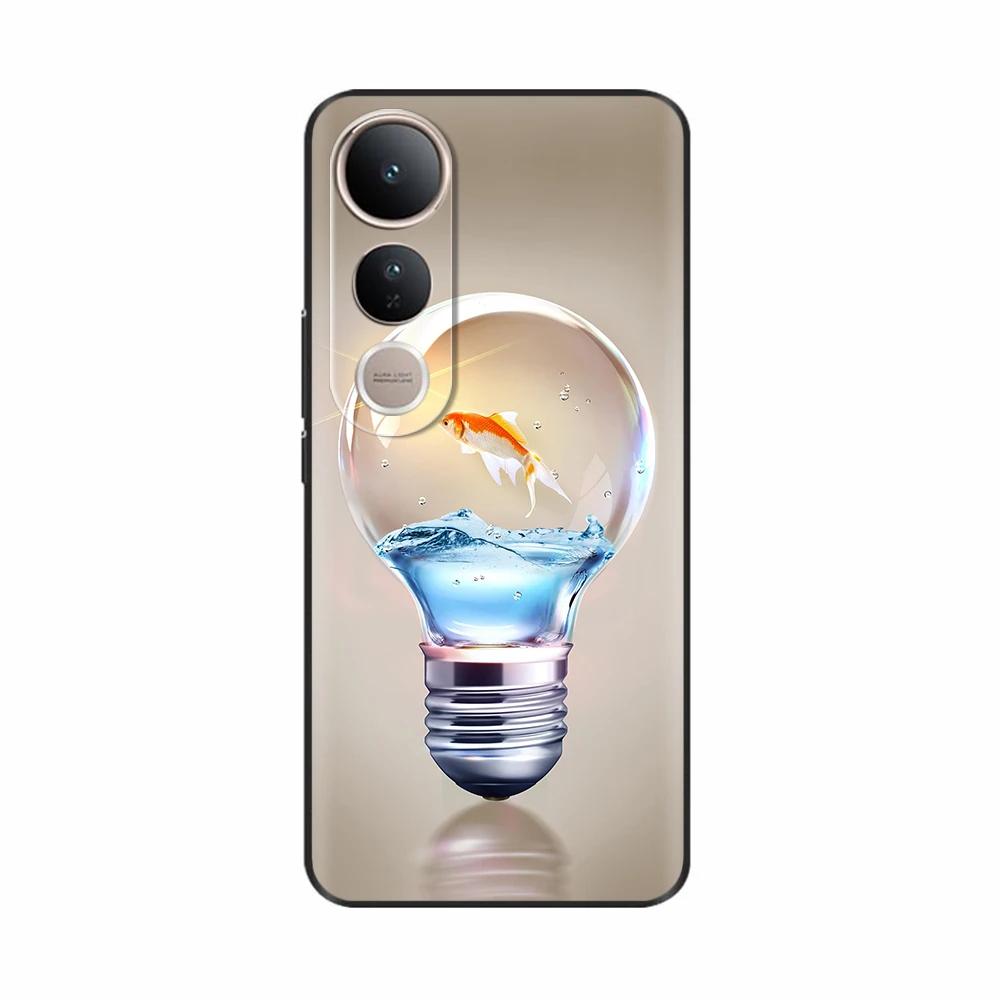 Для Vivo V50 Lite 5G 4G Чехол Модный Цветок Мягкий Высококачественный Корпус Для Vivo V50Lite 4G Задняя Крышка Цветной Чехол для Телефона Funda