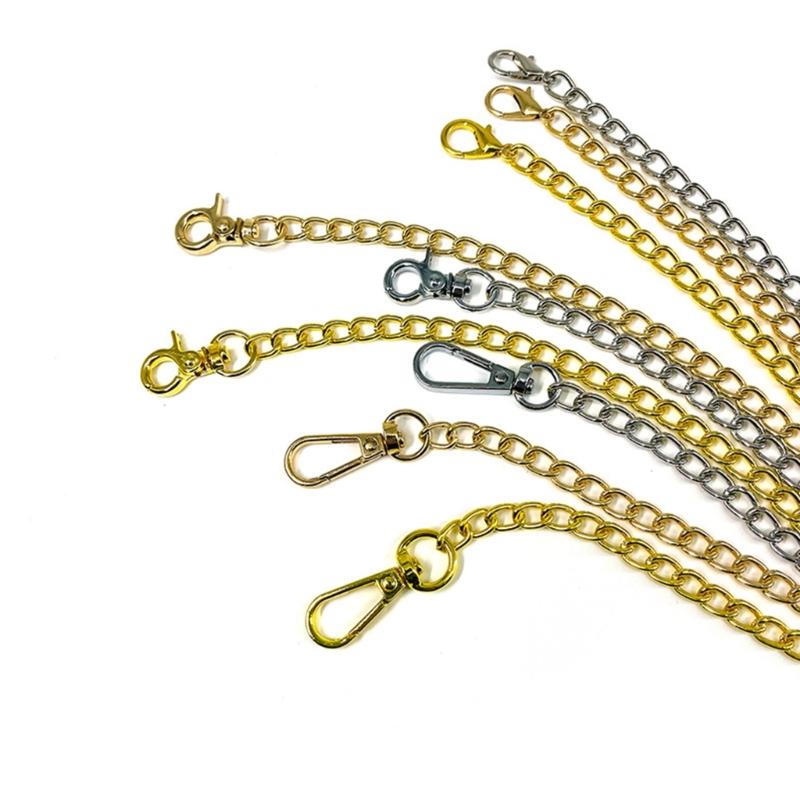 Металлическая сменная цепочка для сумки через плечо, DIY ремешки для сумки, аксессуары для рукоделия для женщин, девушек, для изготовления сумок