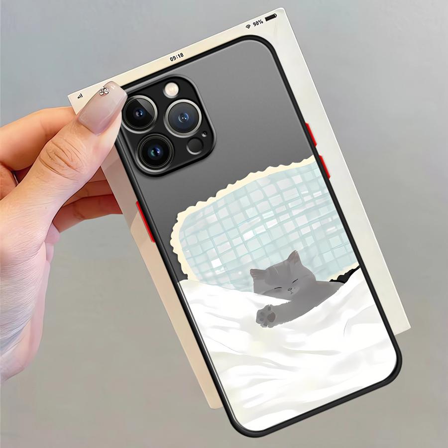 Милый чехол для пары Собака Кошка для iPhone 17 Pro Max 13 Mini 15 12 Air 16 Plus 7 8 SE XS XR 14 11 Funda Задняя крышка телефона