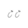 Skagen Women's MODERNE STAK Silver-Tone Stainless Steel Hoop Earrings, SKJ1869040