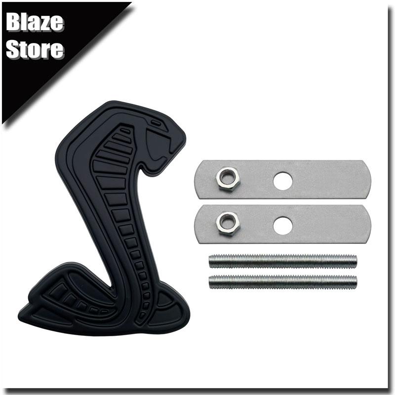 Cobra 3D Styling Metal Sticker Front Grille Badge Body Fender Car Rear Decal Decor Accessories For SVT GT350 R GT500 Shelby