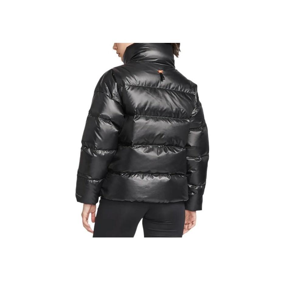 Nike Однотонный повседневный пуховик с воротником-стойкой, женская верхняя одежда, черный DV0555-010