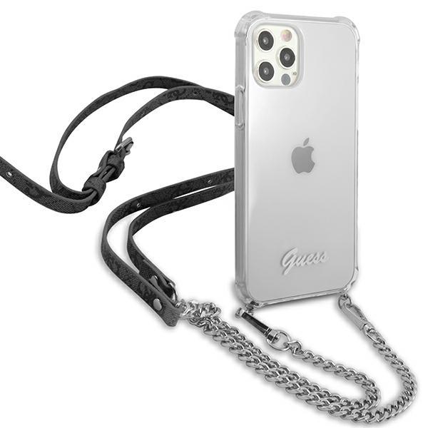 Guess Guhcp12Mkc4Gssi Iphone 12/12 Pro6,1 Transparent Hardcase 4G Silver Chain