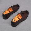 New Men's Tassels Leather Flats Shoes Male Black Brown Designer Comfortable Loafter Homecoming Wedding Dress Footwear