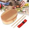 1-слойная коробка для бенто, деревянная коробка для ланча, деревянная посуда для суши, миска, контейнер для еды
