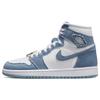 Женские кроссовки Air 1 Retro High OG Denim White Worn-Blue Metallic-Gold DM9036-104